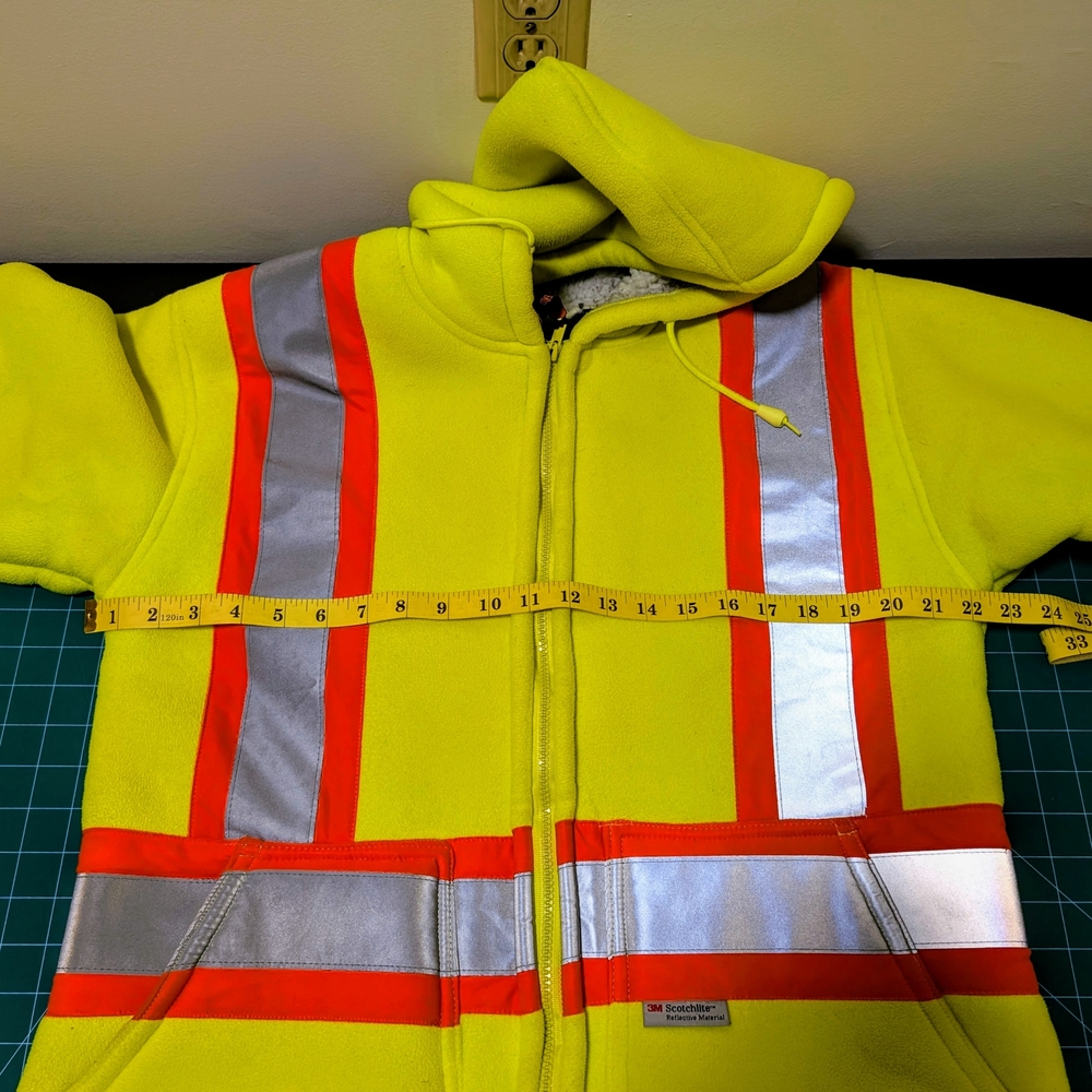 High-Visibility Yellow Safety Jacket with Reflective Stripes